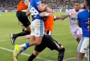 La batalla campal entre Cruzeiro y Atlético Mineiro terminó con un número de expulsados récord